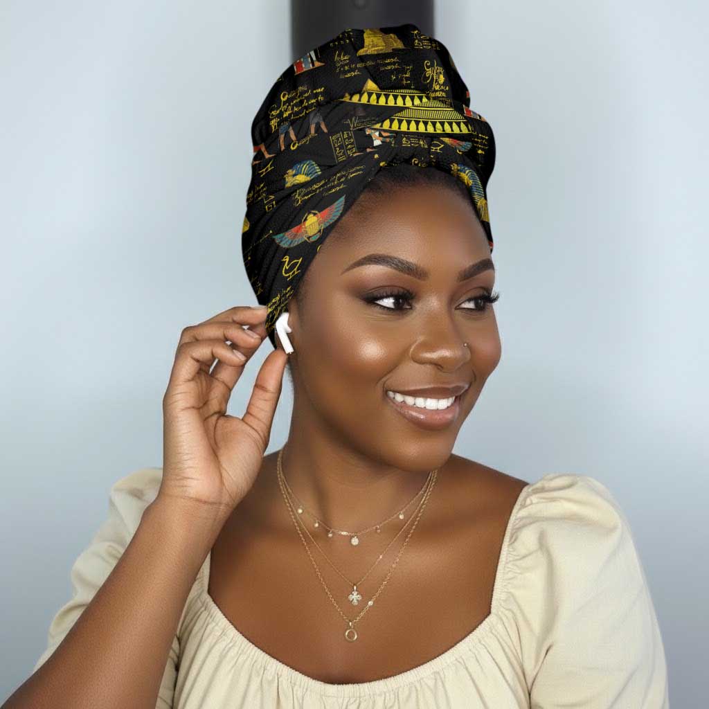 Ancient Egypt and Hieroglyphs Simple Headwrap