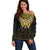 Ancient Egyptian Off Shoulder Sweater Symbol of Horus The Falcon God - Wonder Print Shop