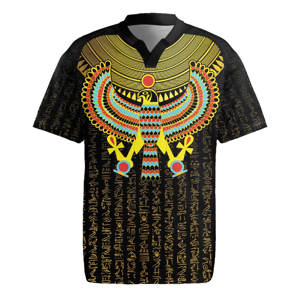 Ancient Egyptian Rugby Jersey Symbol of Horus The Falcon God - Wonder Print Shop