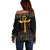 Ankh with Eye of Horus Off Shoulder Sweater Ancient Egypt Culture - Wonder Print Shop