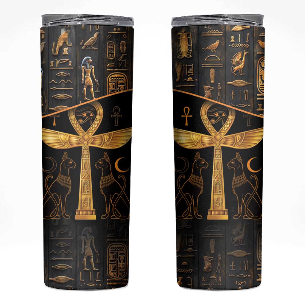 Ankh with Eye of Horus Skinny Tumbler Ancient Egypt Culture - Wonder Print Shop