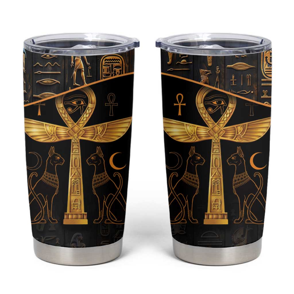 Ankh with Eye of Horus Tumbler Cup Ancient Egypt Culture - Wonder Print Shop