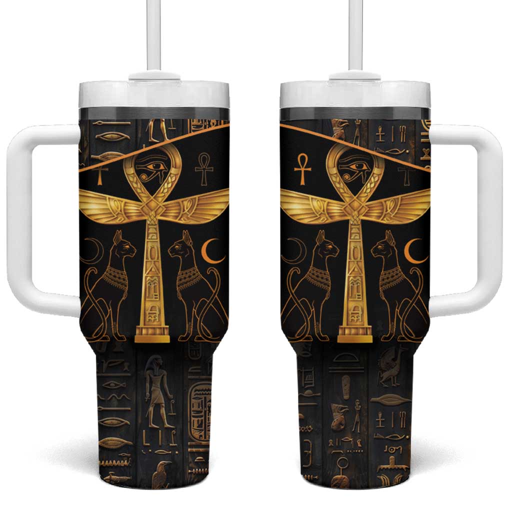 Ankh with Eye of Horus Tumbler With Handle Ancient Egypt Culture - Wonder Print Shop