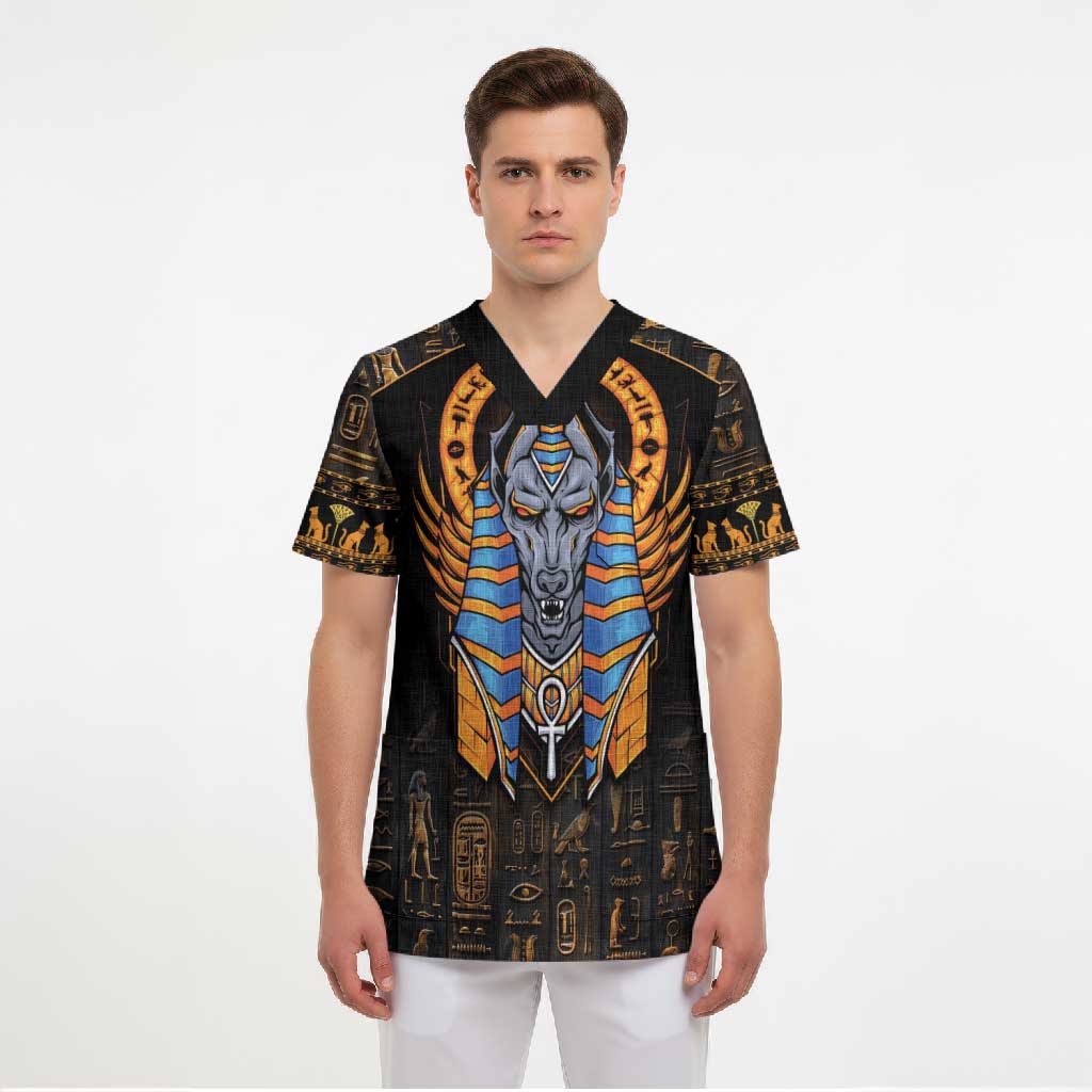 Egyptian Anubis Scrub Top Ancient Egypt Culture
