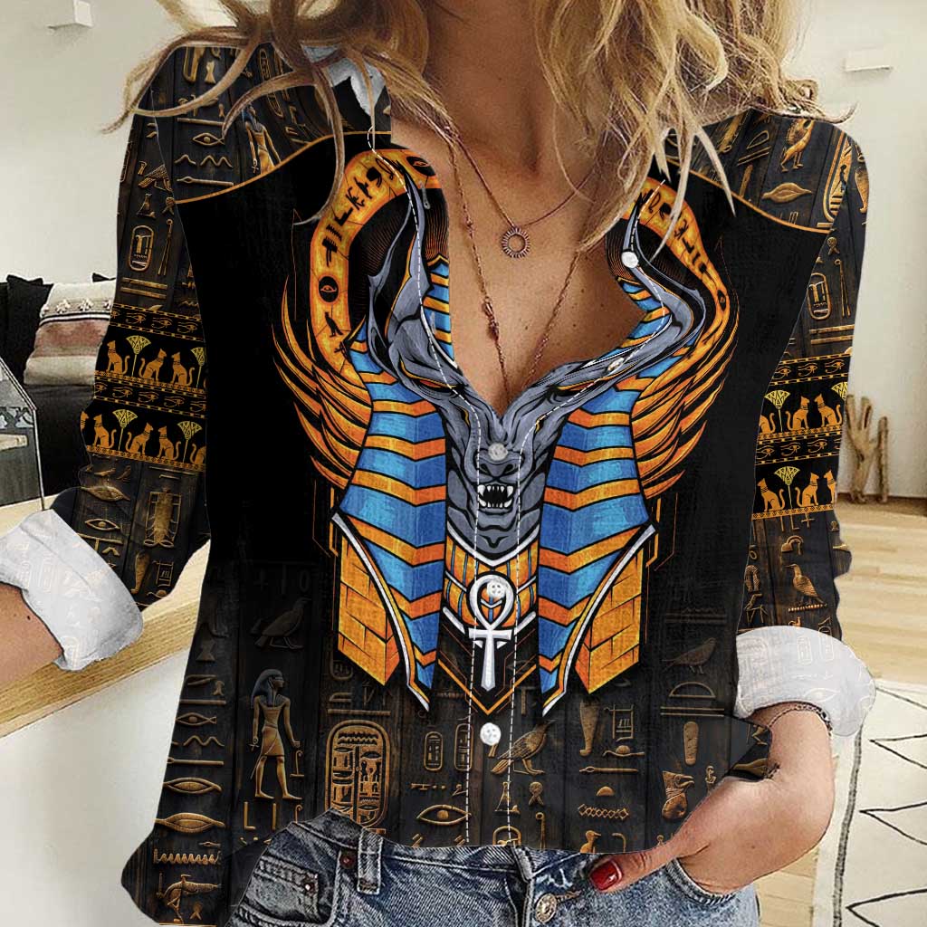 Egyptian Anubis Women Casual Shirt Ancient Egypt Culture - Wonder Print Shop