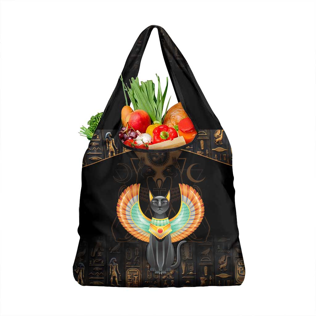 Winged Egypt Cats Grocery Bag Ancient Egypt Culture