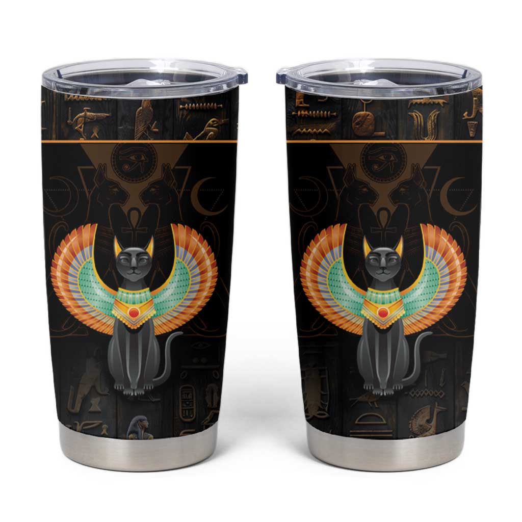 Winged Egypt Cats Tumbler Cup Ancient Egypt Culture - Wonder Print Shop