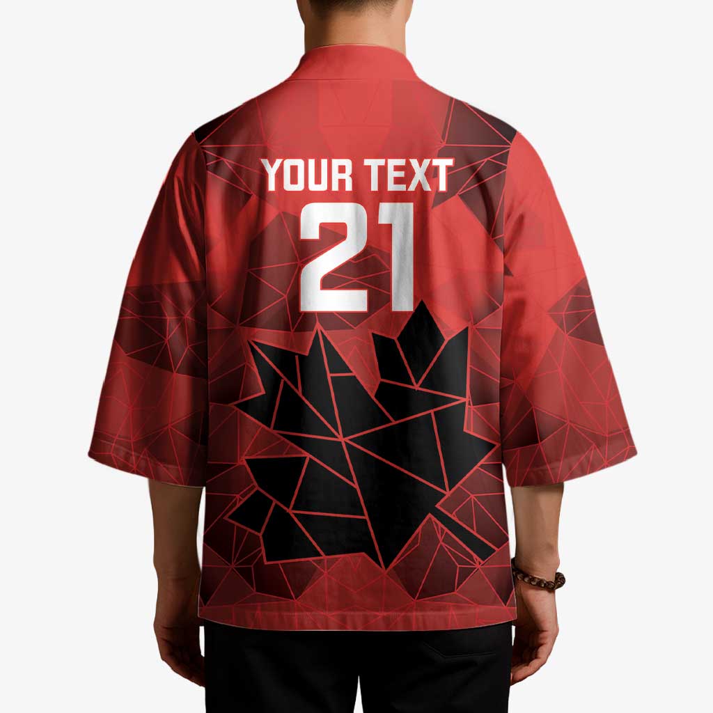 Custom Women Rugby Canada Kimono Maple Energy Never Stops - Wonder Print Shop