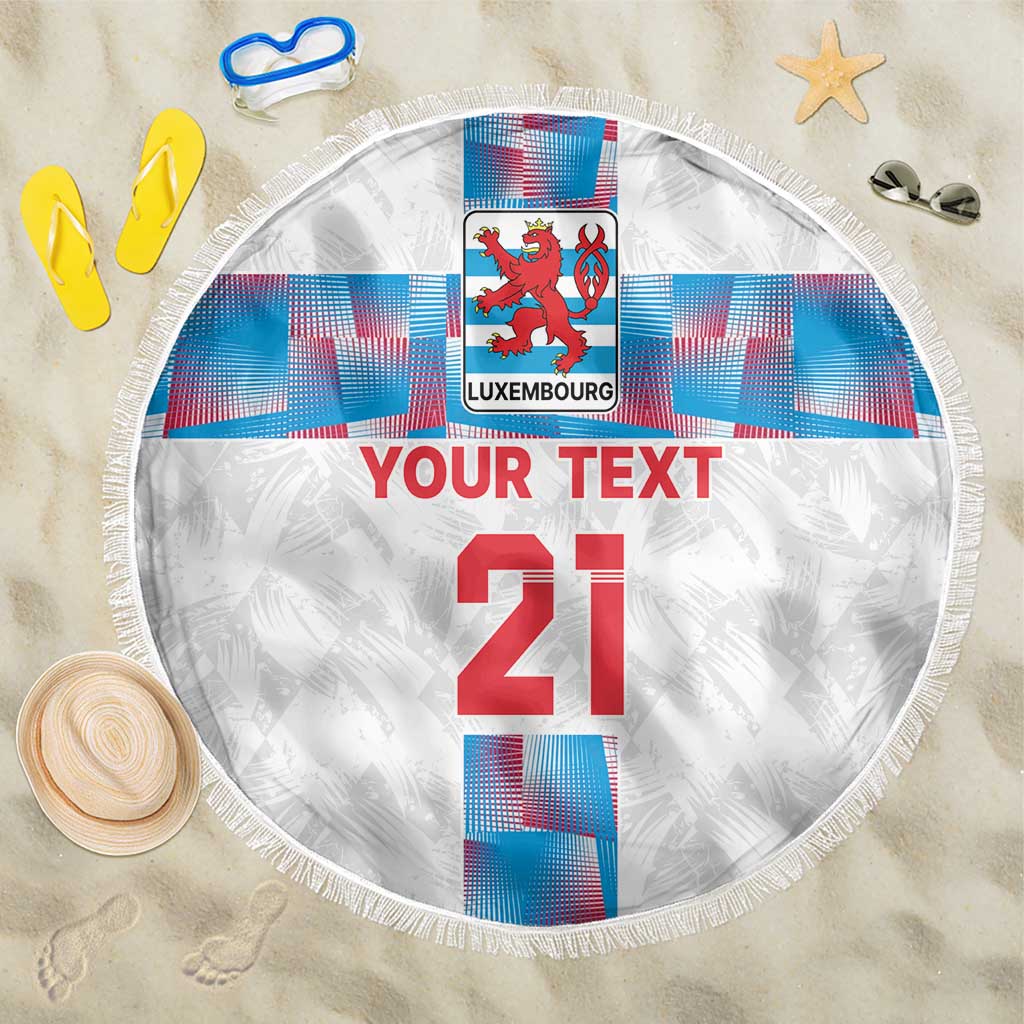 Luxembourg Football Custom Beach Blanket Les Lions Rouges LT9 - Wonder Print Shop