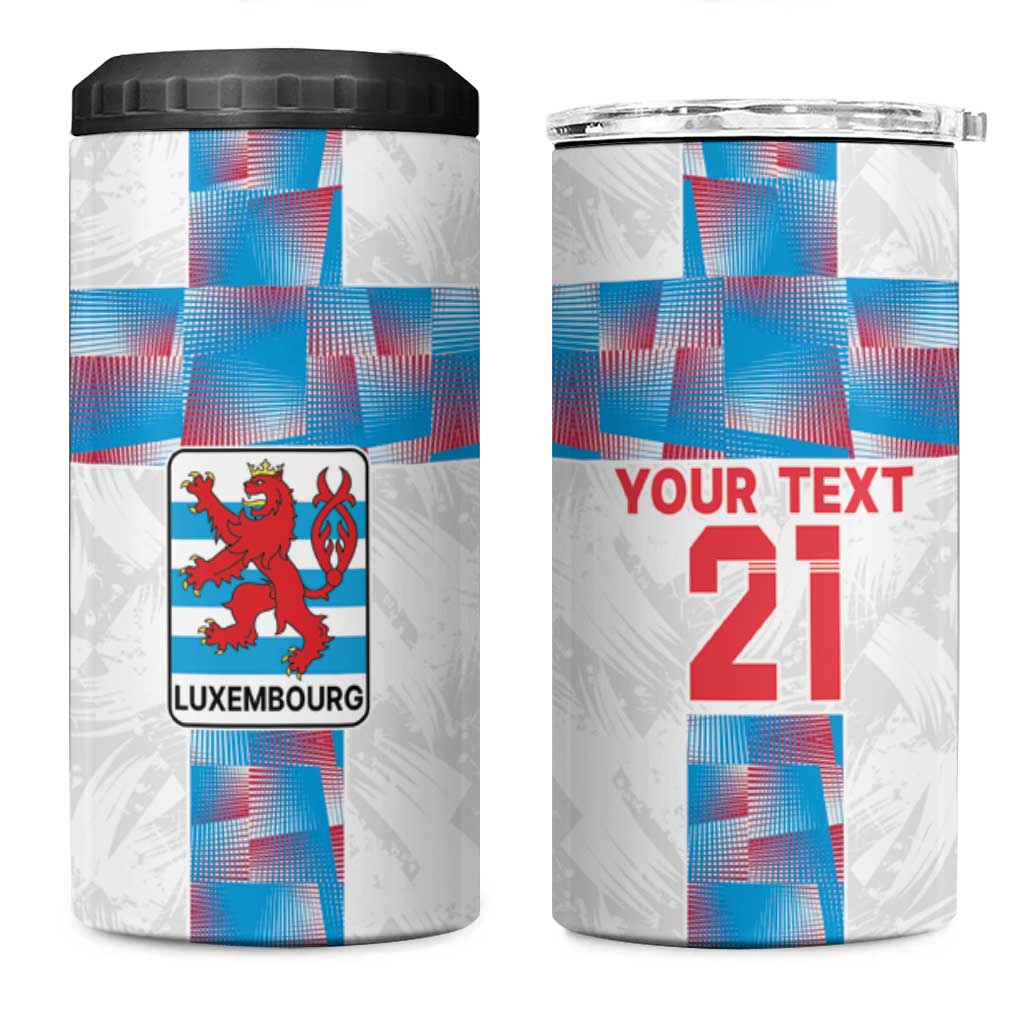 Luxembourg Football Custom 4 in 1 Can Cooler Tumbler Les Lions Rouges LT9 - Wonder Print Shop