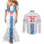 Luxembourg Football Custom Couples Matching Mermaid Dress and Long Sleeve Button Shirt Les Lions Rouges