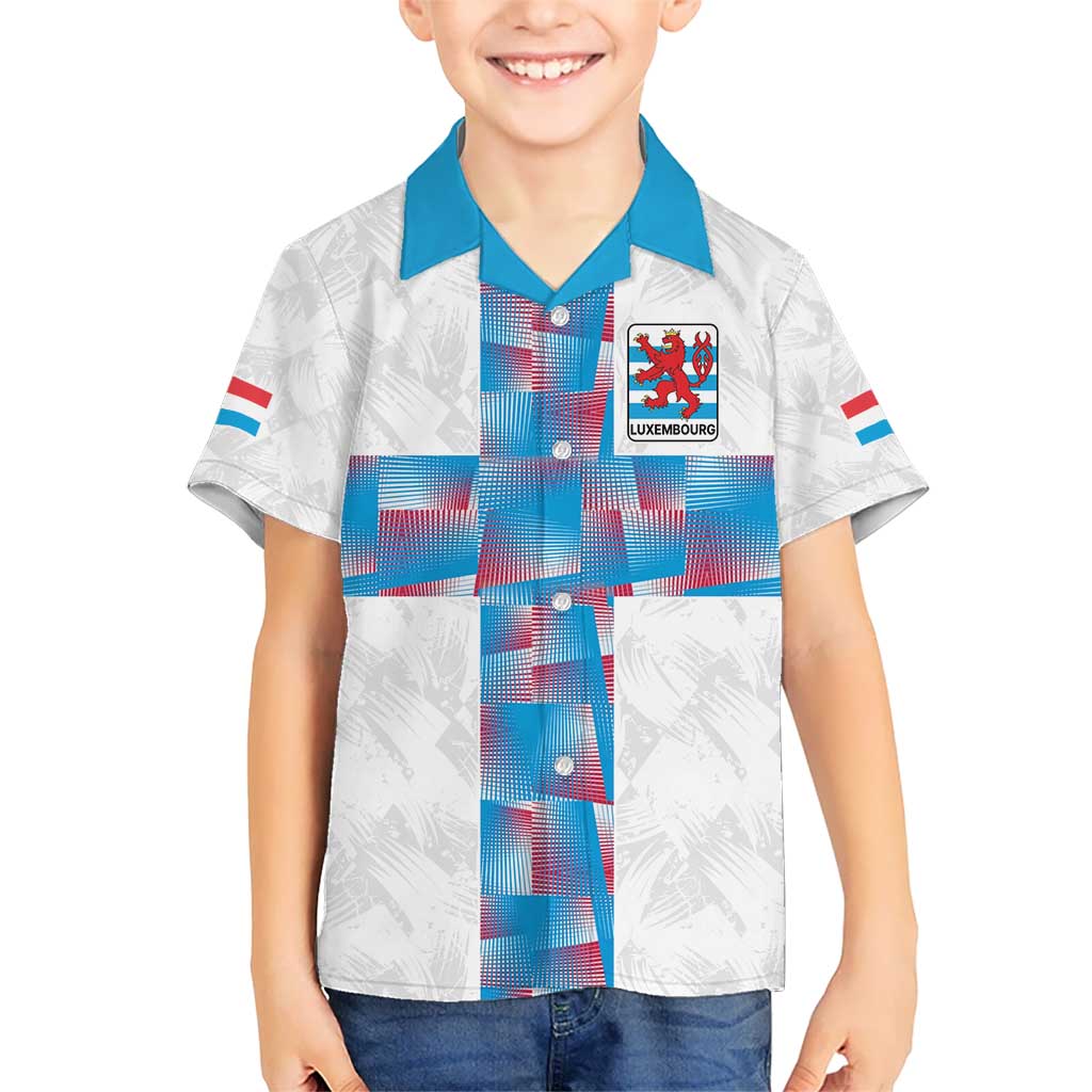 Luxembourg Football Custom Kid Hawaiian Shirt Les Lions Rouges - Wonder Print Shop