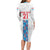 Luxembourg Football Custom Long Sleeve Bodycon Dress Les Lions Rouges - Wonder Print Shop