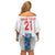 Luxembourg Football Custom Off Shoulder Short Dress Les Lions Rouges - Wonder Print Shop