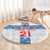 Luxembourg Football Custom Round Carpet Les Lions Rouges