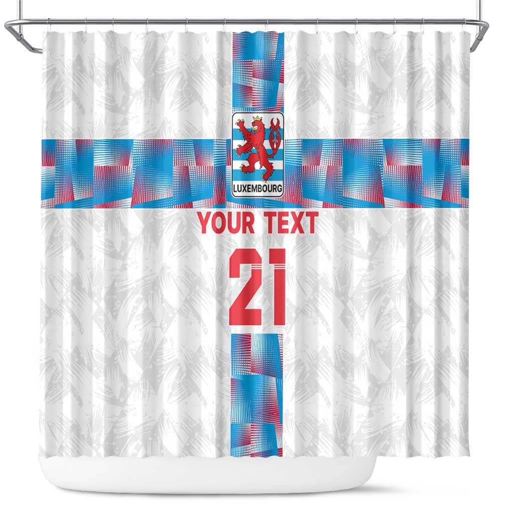 Luxembourg Football Custom Shower Curtain Les Lions Rouges