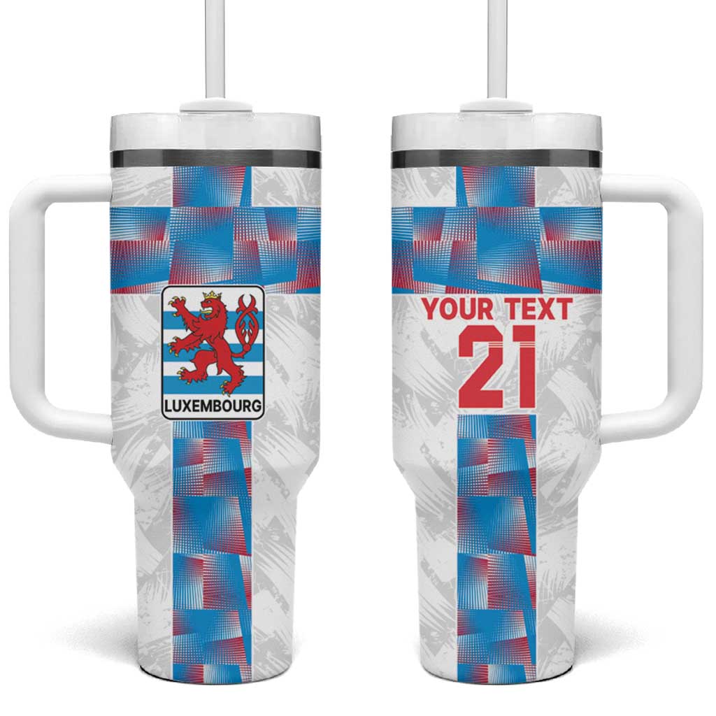 Luxembourg Football Custom Tumbler With Handle Les Lions Rouges - Wonder Print Shop