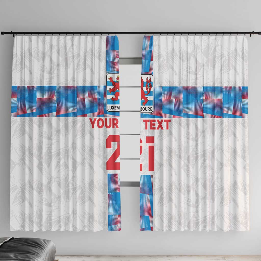 Luxembourg Football Custom Window Curtain Les Lions Rouges - Wonder Print Shop