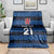 Luxembourg Football Custom Blanket The Red Lions Tribal Pattern