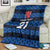 Luxembourg Football Custom Blanket The Red Lions Tribal Pattern