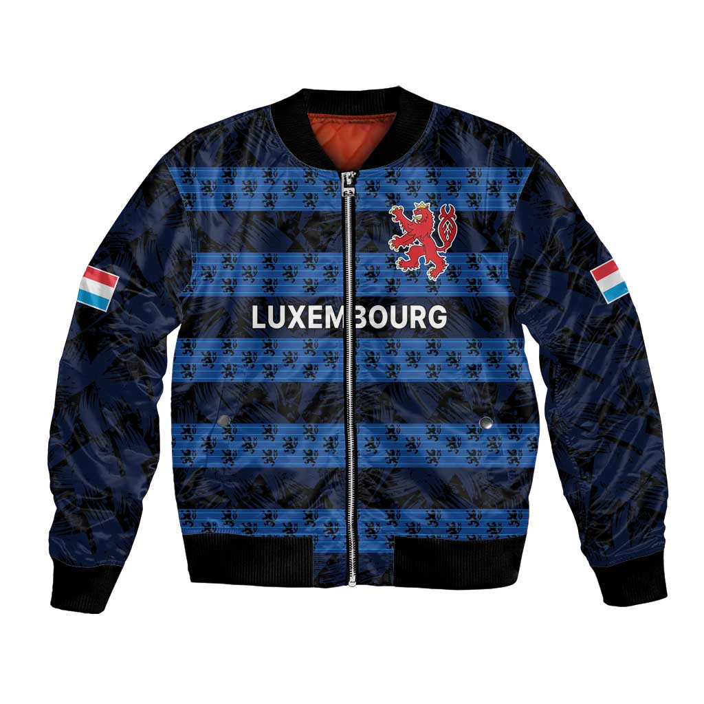 Luxembourg Football Custom Bomber Jacket The Red Lions Tribal Pattern LT9 - Wonder Print Shop