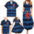 Luxembourg Football Custom Family Matching Summer Maxi Dress and Hawaiian Shirt The Red Lions Tribal Pattern - Wonder Print Shop