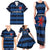 Luxembourg Football Custom Family Matching Tank Maxi Dress and Hawaiian Shirt The Red Lions Tribal Pattern - Wonder Print Shop