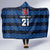 Luxembourg Football Custom Hooded Blanket The Red Lions Tribal Pattern