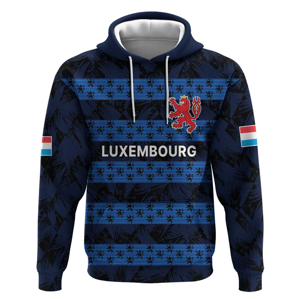 Luxembourg Football Custom Hoodie The Red Lions Tribal Pattern - Wonder Print Shop