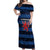 Luxembourg Football Custom Off Shoulder Maxi Dress The Red Lions Tribal Pattern - Wonder Print Shop