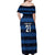 Luxembourg Football Custom Off Shoulder Maxi Dress The Red Lions Tribal Pattern - Wonder Print Shop