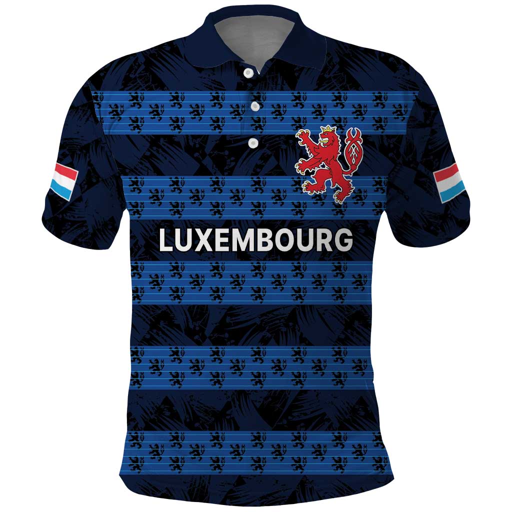 Luxembourg Football Custom Polo Shirt The Red Lions Tribal Pattern - Wonder Print Shop