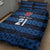 Luxembourg Football Custom Quilt Bed Set The Red Lions Tribal Pattern - Wonder Print Shop