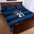 Luxembourg Football Custom Quilt Bed Set The Red Lions Tribal Pattern - Wonder Print Shop