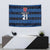 Luxembourg Football Custom Tapestry The Red Lions Tribal Pattern