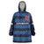 Luxembourg Football Custom Wearable Blanket Hoodie The Red Lions Tribal Pattern