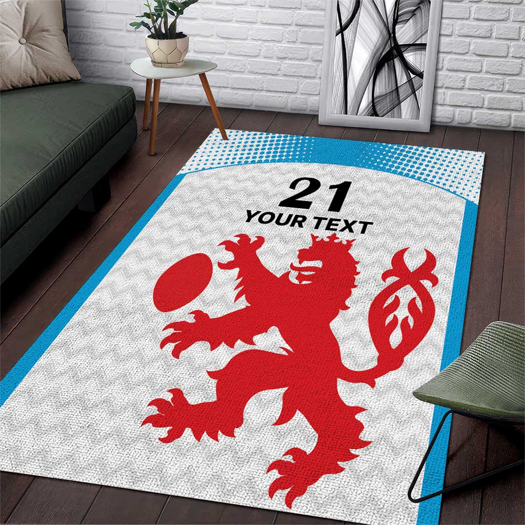 Luxembourg Custom Area Rug Motifs 2021-22 Federation Luxembourgeoise de Rugby LT9 - Wonder Print Shop