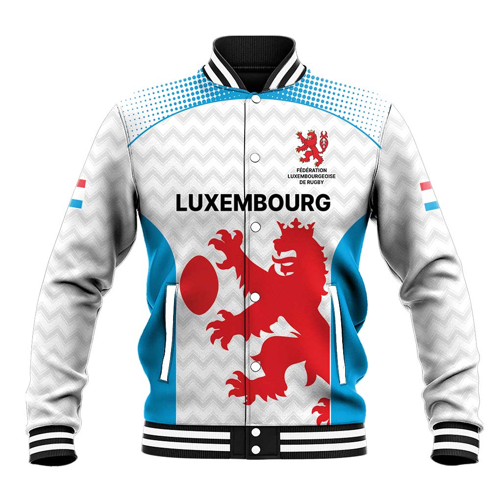 Luxembourg Custom Baseball Jacket Motifs 2021-22 Federation Luxembourgeoise de Rugby LT9 - Wonder Print Shop