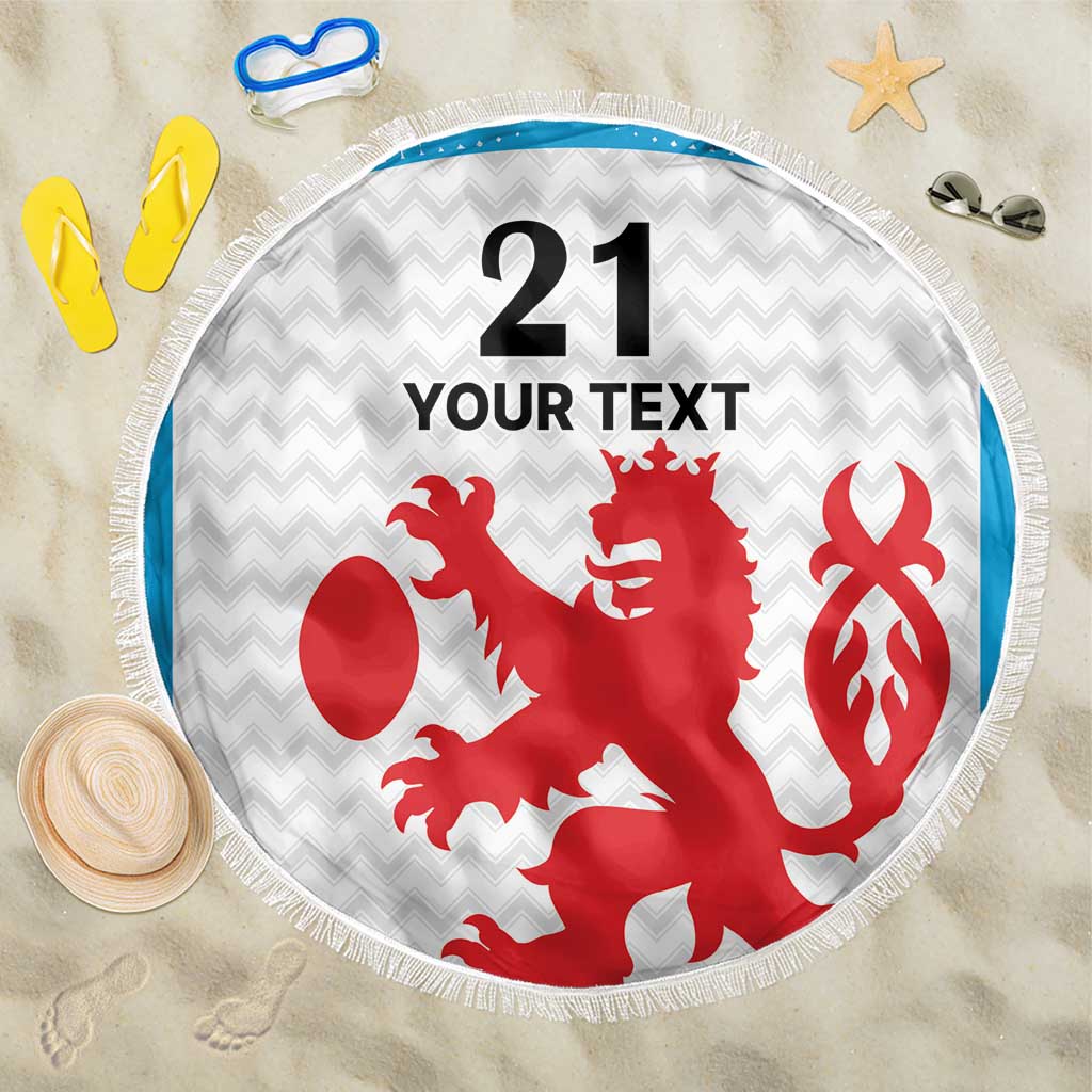 Luxembourg Custom Beach Blanket Motifs 2021-22 Federation Luxembourgeoise de Rugby LT9 - Wonder Print Shop