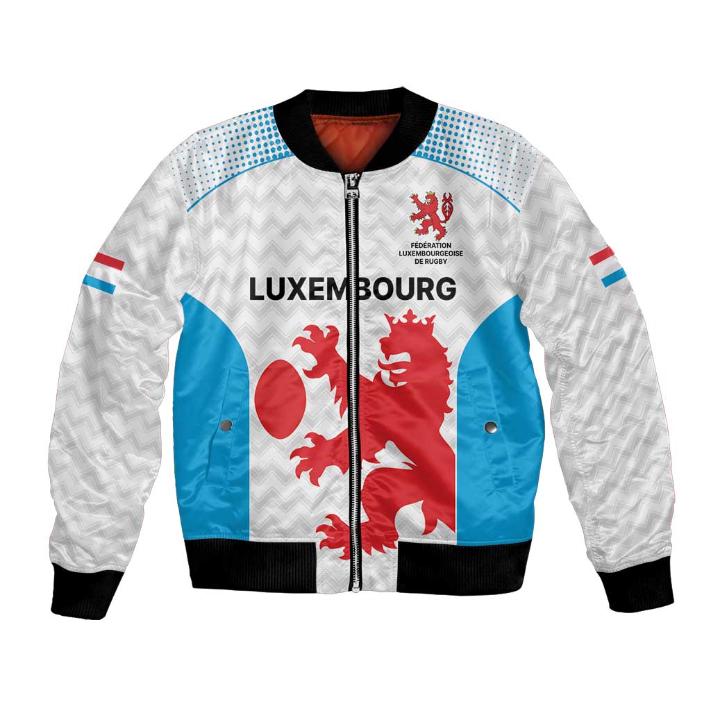 Luxembourg Custom Bomber Jacket Motifs 2021-22 Federation Luxembourgeoise de Rugby LT9 - Wonder Print Shop