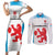 Luxembourg Custom Couples Matching Short Sleeve Bodycon Dress and Long Sleeve Button Shirt Motifs 2021-22 Federation Luxembourgeoise de Rugby LT9 - Wonder Print Shop