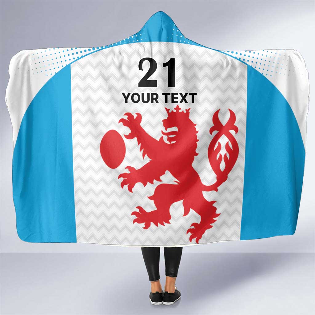 Luxembourg Custom Hooded Blanket Motifs 2021-22 Federation Luxembourgeoise de Rugby