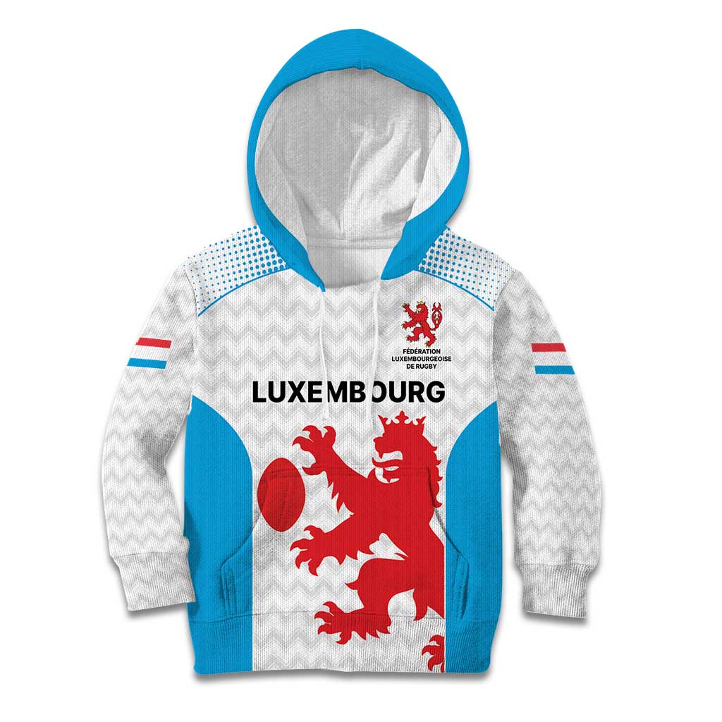 Luxembourg Custom Kid Hoodie Motifs 2021-22 Federation Luxembourgeoise de Rugby - Wonder Print Shop