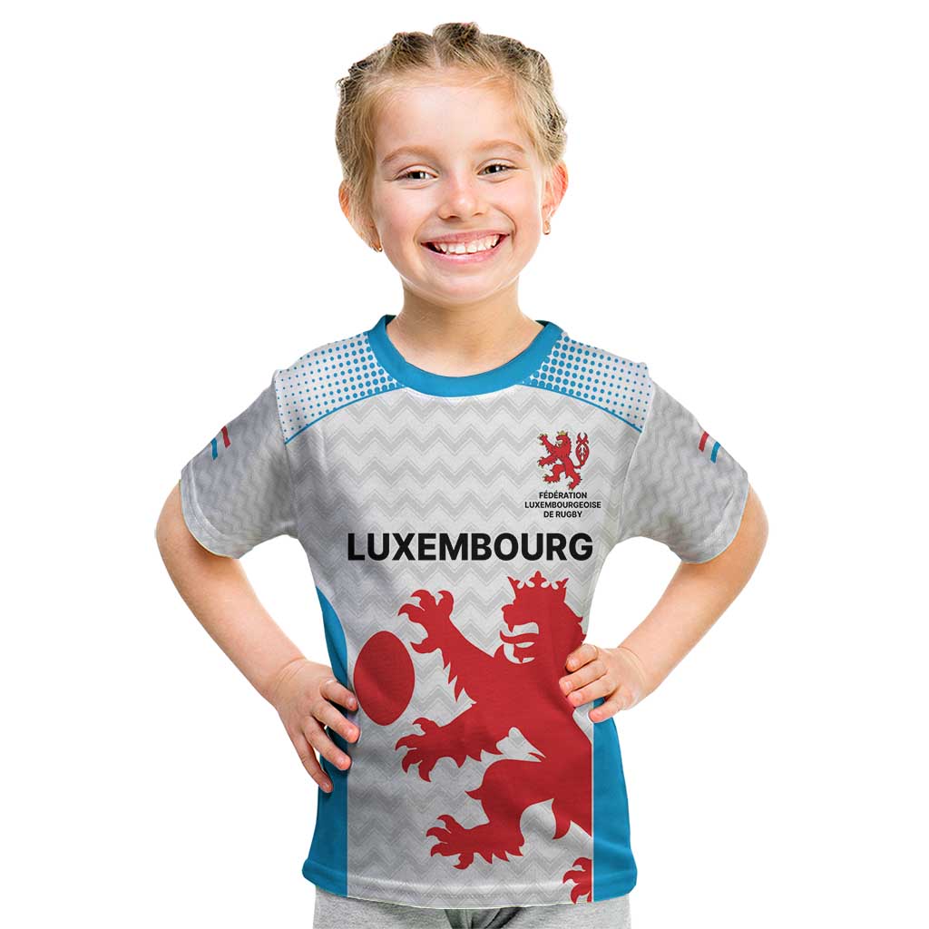 Luxembourg Custom Kid T Shirt Motifs 2021-22 Federation Luxembourgeoise de Rugby - Wonder Print Shop