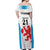 Luxembourg Custom Off Shoulder Maxi Dress Motifs 2021-22 Federation Luxembourgeoise de Rugby - Wonder Print Shop