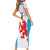 Luxembourg Custom Short Sleeve Bodycon Dress Motifs 2021-22 Federation Luxembourgeoise de Rugby - Wonder Print Shop