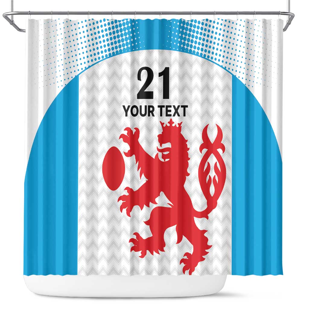 Luxembourg Custom Shower Curtain Motifs 2021-22 Federation Luxembourgeoise de Rugby