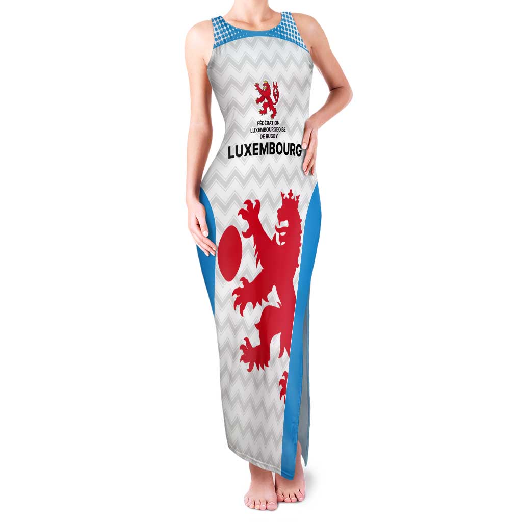 Luxembourg Custom Tank Maxi Dress Motifs 2021-22 Federation Luxembourgeoise de Rugby - Wonder Print Shop