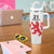 Luxembourg Custom Tumbler With Handle Motifs 2021-22 Federation Luxembourgeoise de Rugby - Wonder Print Shop