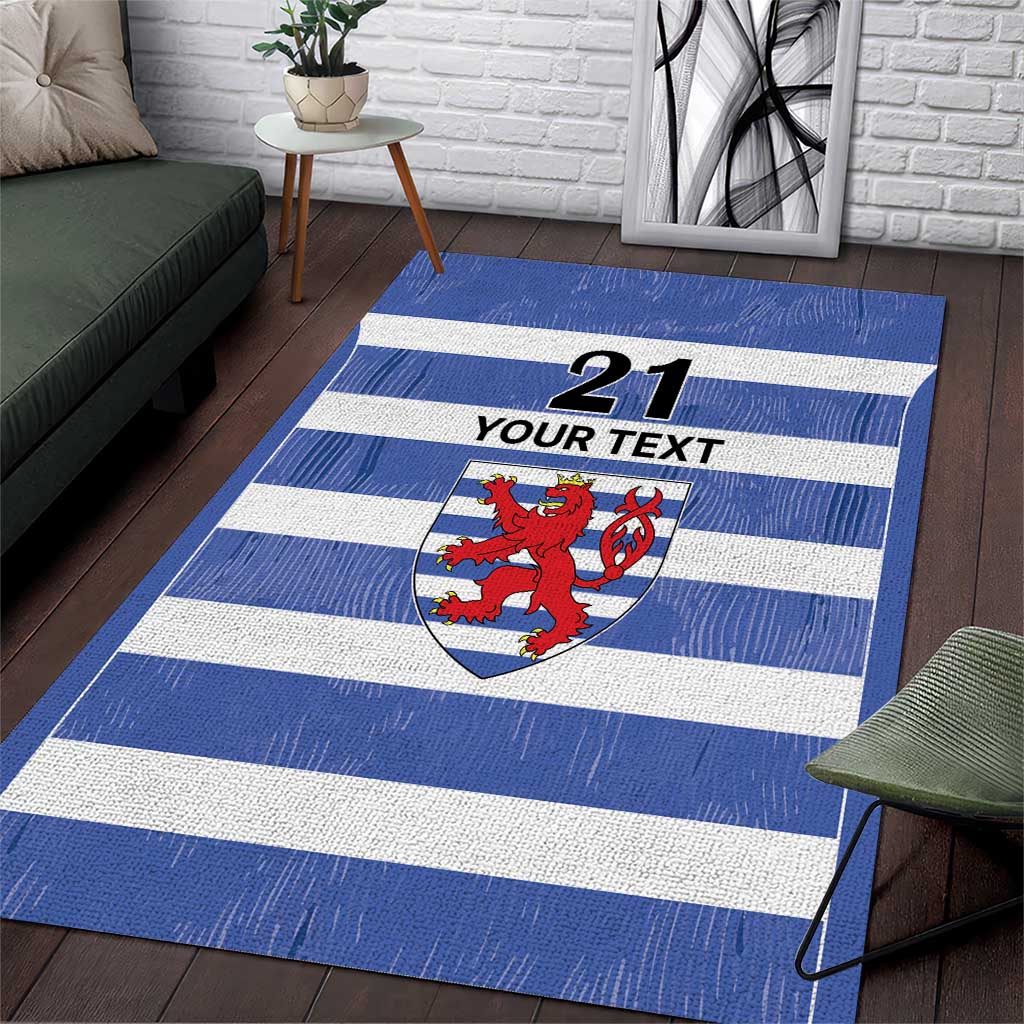 Luxembourg Rugby Custom Area Rug Motifs 1997 Vintage LT9 - Wonder Print Shop